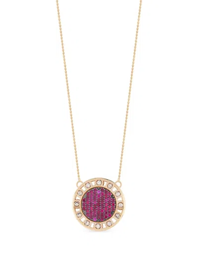 Officina Bernardi 18kt Yellow Gold Large Senzatempo Ruby And Diamond Necklace
