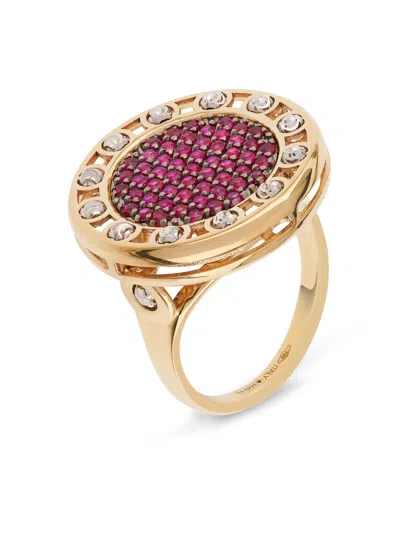 Officina Bernardi 18kt Yellow Gold Large Senzatempo Ruby Ring