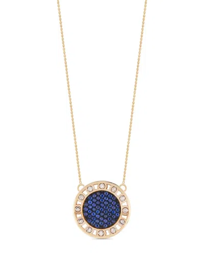 Officina Bernardi 18kt Yellow Gold Large Senzatempo Sapphire And Diamond Necklace