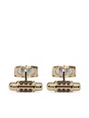 Officina Bernardi 18kt Yellow And White Gold Lumen Diamond Cufflinks In Gold