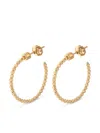 Officina Bernardi 18kt Yellow Gold Moon Diamond Hoop Earrings In Gold