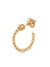 Officina Bernardi 18kt Yellow Gold Moon Diamond Hoop Earrings In Gold