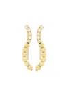 Officina Bernardi 18kt Yellow Gold Moon Eden Diamond Cuff Earrings In Gold
