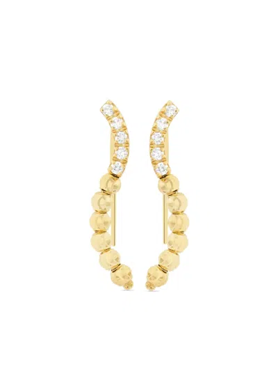 Officina Bernardi 18kt Yellow Gold Moon Eden Diamond Cuff Earrings