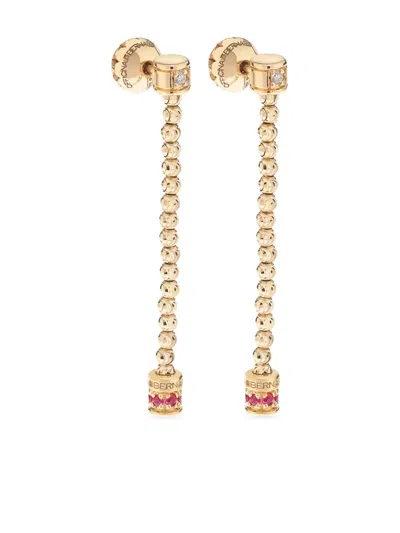 Officina Bernardi 18kt Yellow Gold Moon Ruby Earrings