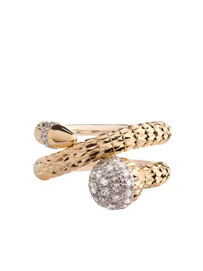 Officina Bernardi 18kt Yellow Gold Ophidia Diamond Ring