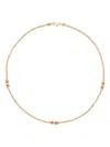 Officina Bernardi 18kt Yellow Gold Ruby Moon Necklace In Gold