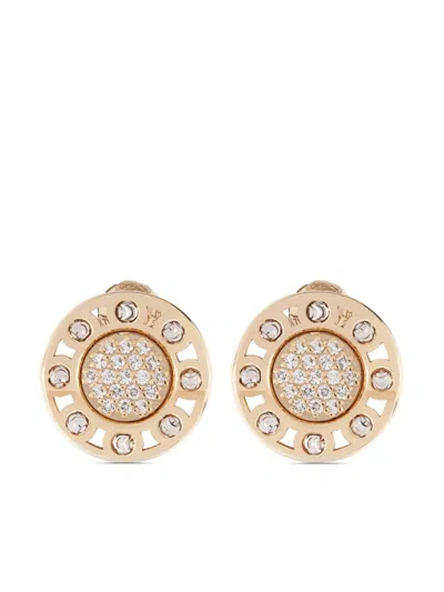 Officina Bernardi 18kt Yellow Gold Small Senzatempo Diamond Stud Earrings