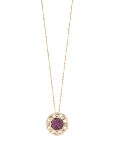 Officina Bernardi 18kt Yellow Gold Small Senzatempo Ruby And Diamond Necklace