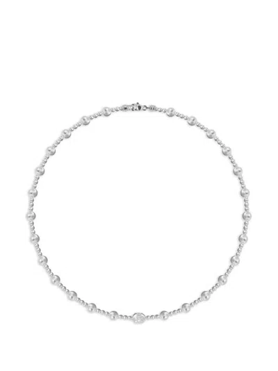Officina Bernardi Empire S White Diamond Necklace In Metallic