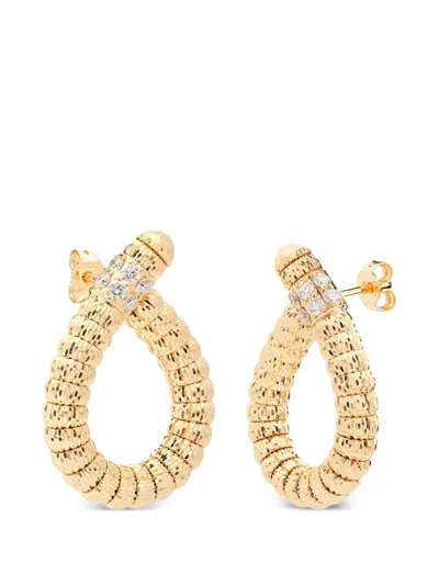 Officina Bernardi 에니그마 S 다이아몬드 드롭 이어링 In Gold