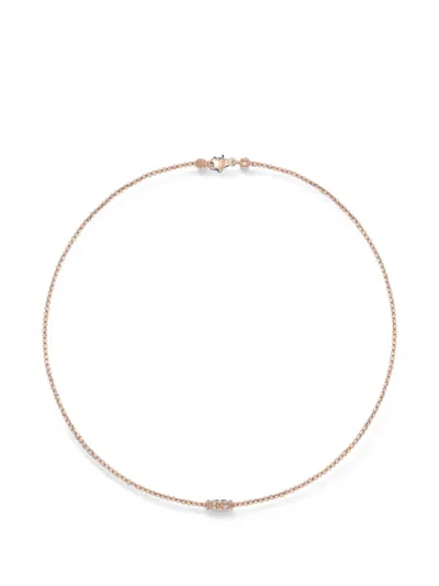 Officina Bernardi Moon Diamond Necklace In Pink