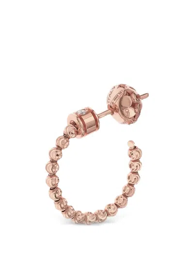 Officina Bernardi 문 다이아몬드 스몰 후프 이어링 In Pink