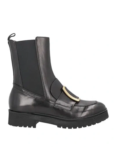 Officina Lab Woman Ankle Boots Black Size 8.5 Soft Leather