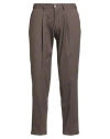 Officina Milanese Man Pants Taupe Size 36 Polyester, Viscose, Elastane In Gray