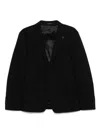 Officina36 Tailored Black Blazer With Notched Lapels