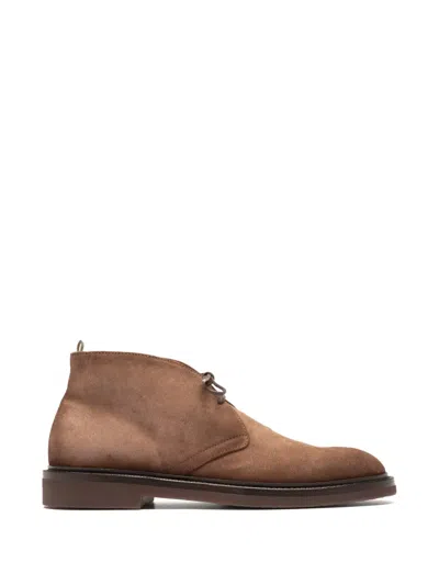 Officine Creative 두드 플렉시 004 레더 레이스업 부츠 In Brown