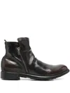 Officine Creative 30mm Chronicle Zip Leather Boots In Black