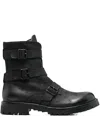 Officine Creative 35mm Ikonic 014 Buckle-strap Boots In Black