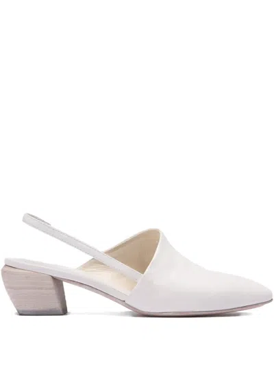 Officine Creative 50mm Sally 029 Slingback Leather Mules In White