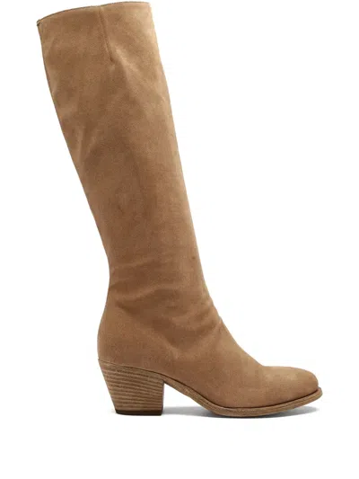 Officine Creative Sherry 004 Wildlederstiefel 65mm In Braun