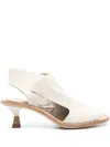 Officine Creative 80mm Stacie Leather Sandals In Neutrals