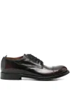 Officine Creative Leather Derby Shoes In Black