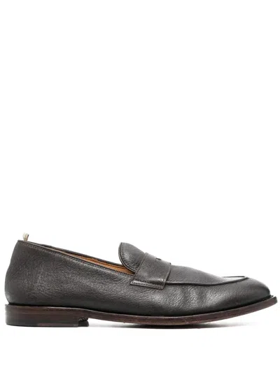 Officine Creative Airto Leather Penny Loafers In Brown