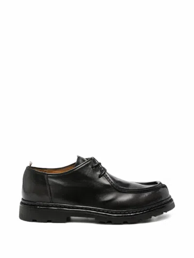 Officine Creative Almond-toe Derby Shoes In Black