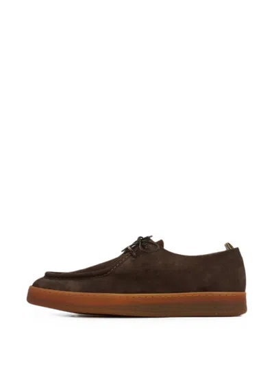 Officine Creative Ambrie Suede Lace-up Derby Shoes In Brown