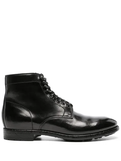 Officine Creative Anatomia 013 Leather Ankle Boots In Black