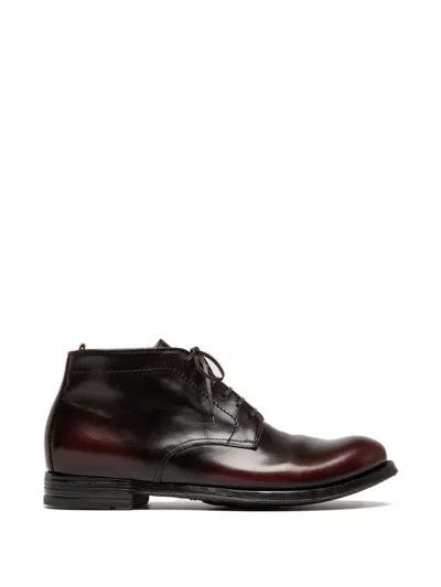 Officine Creative Anatomia 88 Leather Boots In Red