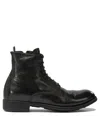 Officine Creative Leather Ankle Boots In Black