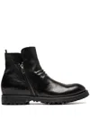 Officine Creative Ankle Leather Boots In Black
