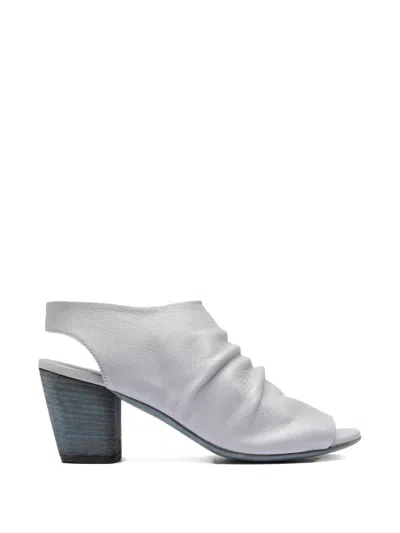 Officine Creative Annie 009 Ruched Sandals In Gray