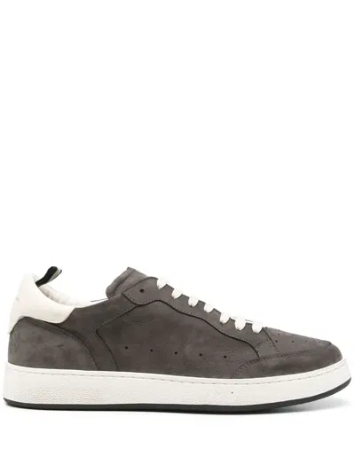 Officine Creative Magic 002 Leather-trimmed Nubuck Sneakers In Gray