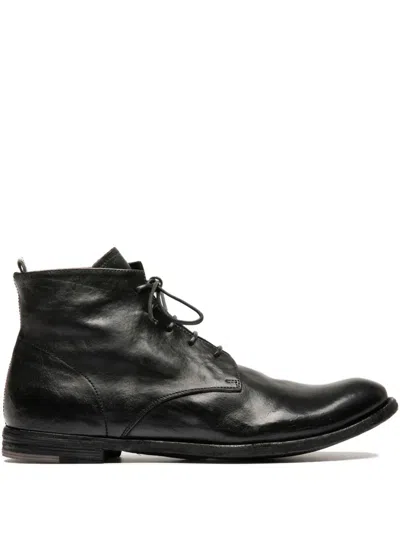 Officine Creative Archive Lace-up Leather Boots In Black