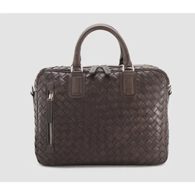 Officine Creative Armor 011 Hand-woven Shoulder Bag In Brown