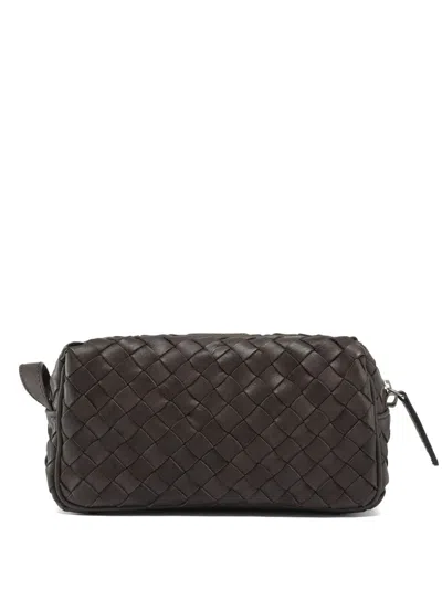 Officine Creative Armor 014 Leather Pouch In Braun
