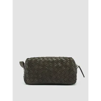 Officine Creative Armor 014 Woven Crossbody Bag In Brown