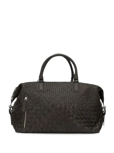 Officine Creative Armor 019 Woven Leather Tote Bag In Brown