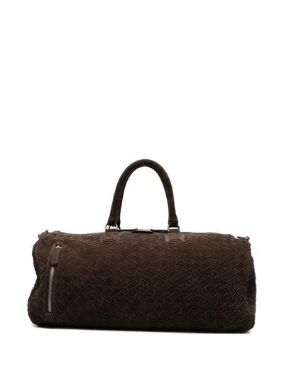 Officine Creative Armor Woven Suede Holdall Bag In Blue