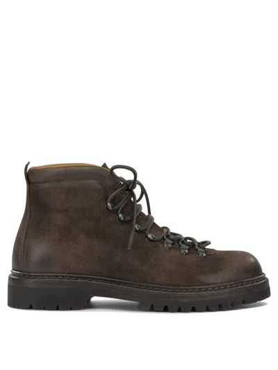 Officine Creative Lace-up Leather Hiking Boots In Brown