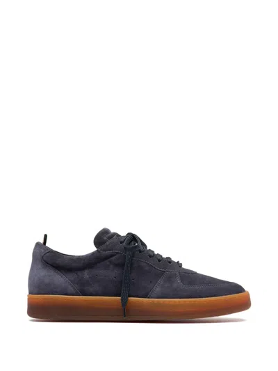 Officine Creative Asset 001 Navy Suede Sneakers In Blue