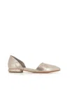 Officine Creative Leather Ballet Flats In Platinum