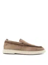 Officine Creative Bones 002 Suede Loafers In Beige