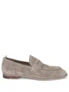 Officine Creative Solitude Suede Beige Loafer In Grey