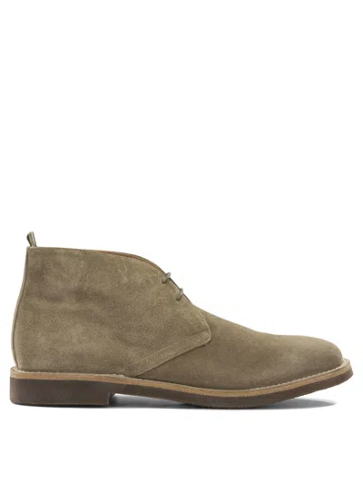 Officine Creative Beige Suede Shoes In Animal Print