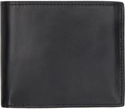 Officine Creative Black Boudin 23 Wallet In Buttero Nero