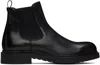 Officine Creative Black Engineer 006 Chelsea Boots In Nero
